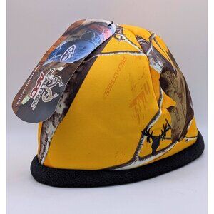 NEW NWT Hot Shot Youth Cap Beanie Yellow Camo Realtree Hat HotShot Camouflage